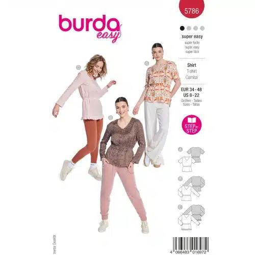 Burda Patroon 5786 - Shirt in Variaties