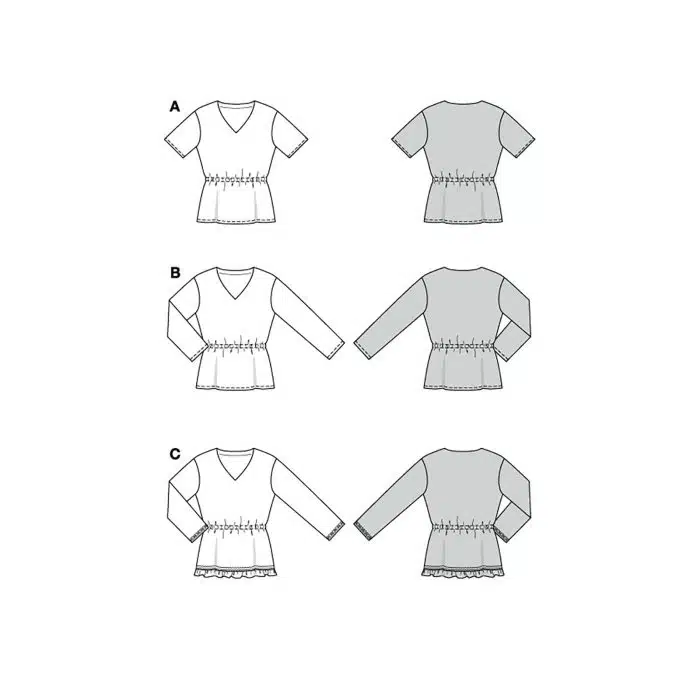 Burda Patroon 5786 - Shirt in Variaties