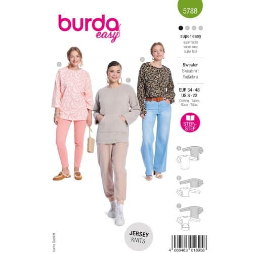 Burda Patroon 5788 - Sweater in Variaties