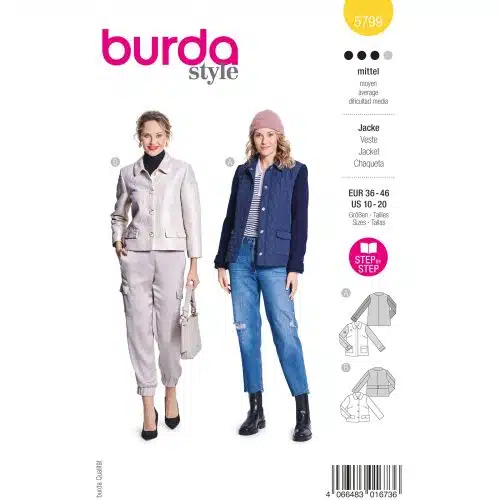 Burda Patroon 5799 - Jas in Variaties