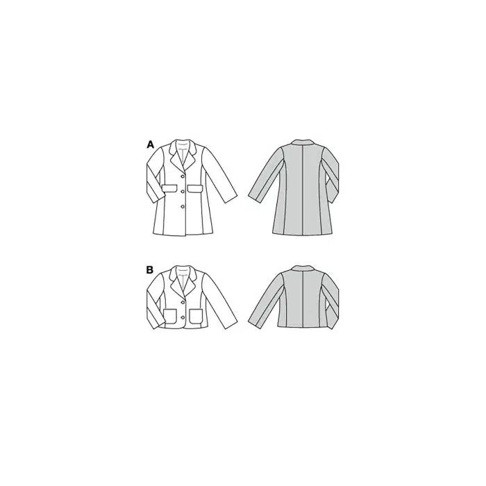 Burda Patroon 9215 - Jas in Variaties