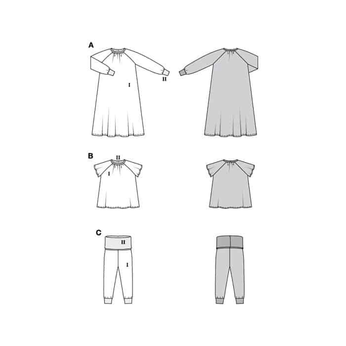 Burda Patroon 9218 - Nachtmode