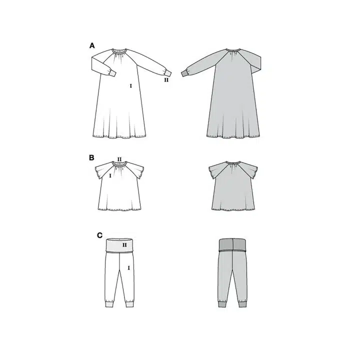 Burda Patroon 9218 - Nachtmode