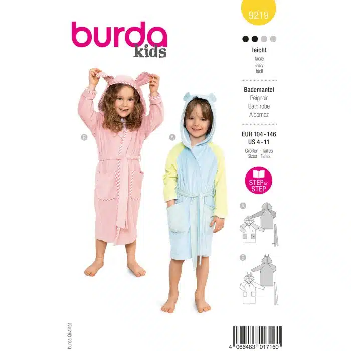 Burda Patroon 9219 - Badjas in Variaties