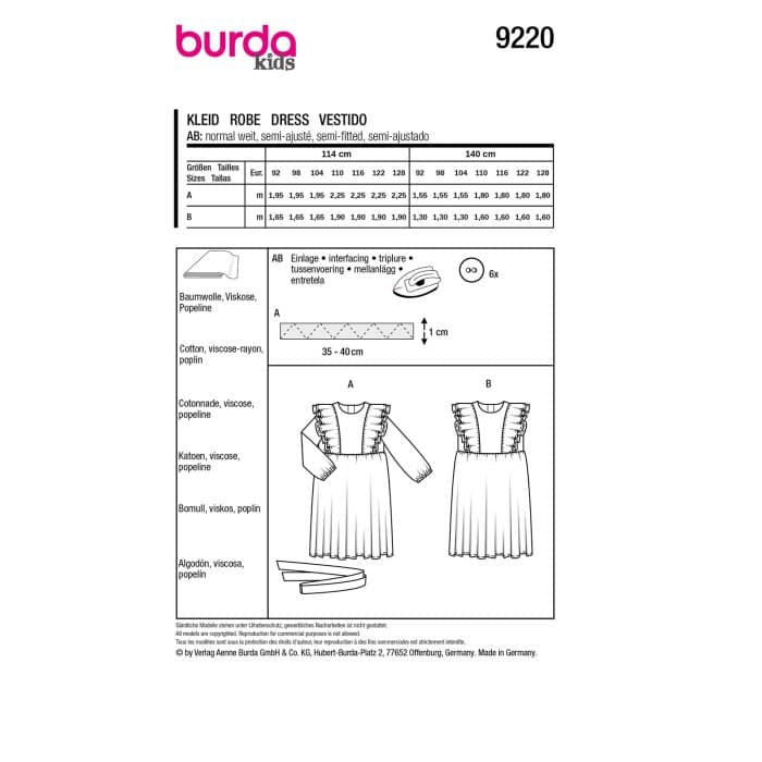 Burda Patroon 9220 - Jurk in Variaties