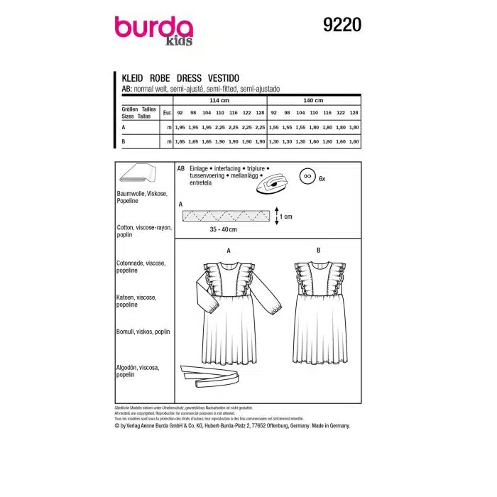 Burda Patroon 9220 - Jurk in Variaties