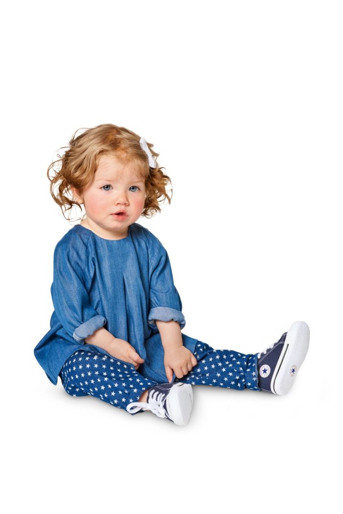 Burda Geel 9348 - Shirtje, legging en jurkje