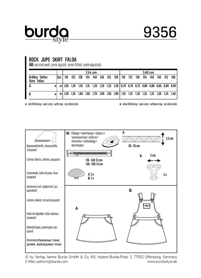 Burda Geel 9356 - Rok en Jurk