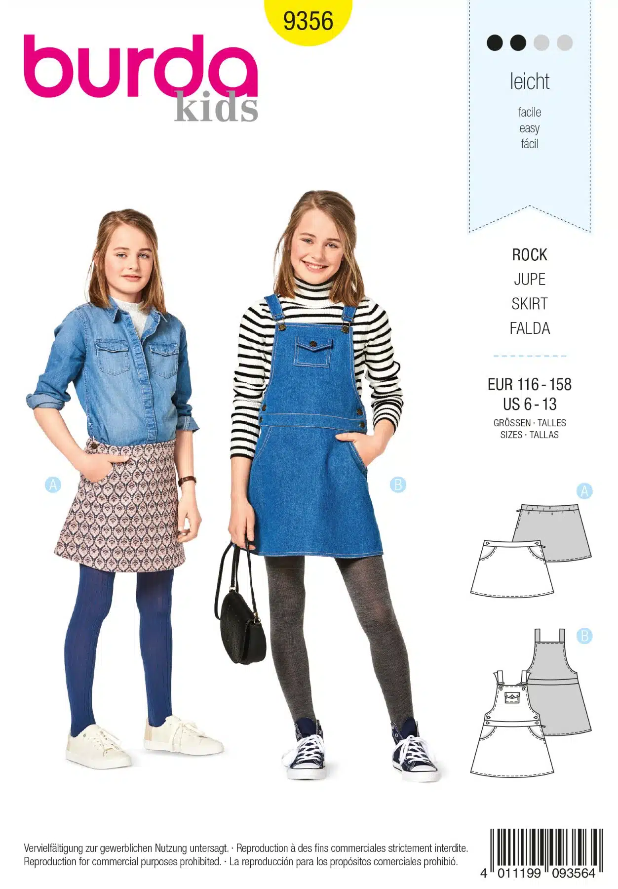 Burda Geel 9356 - Rok en Jurk