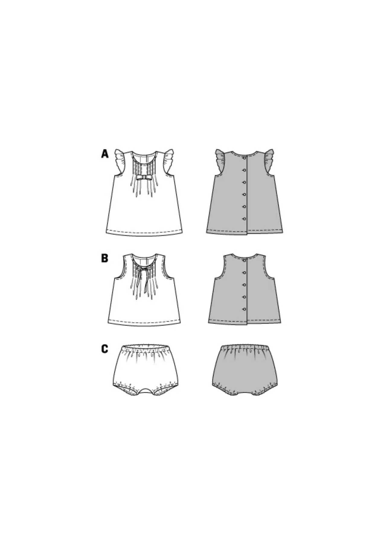 Burda Groen 9358 - Jurk, top en broek