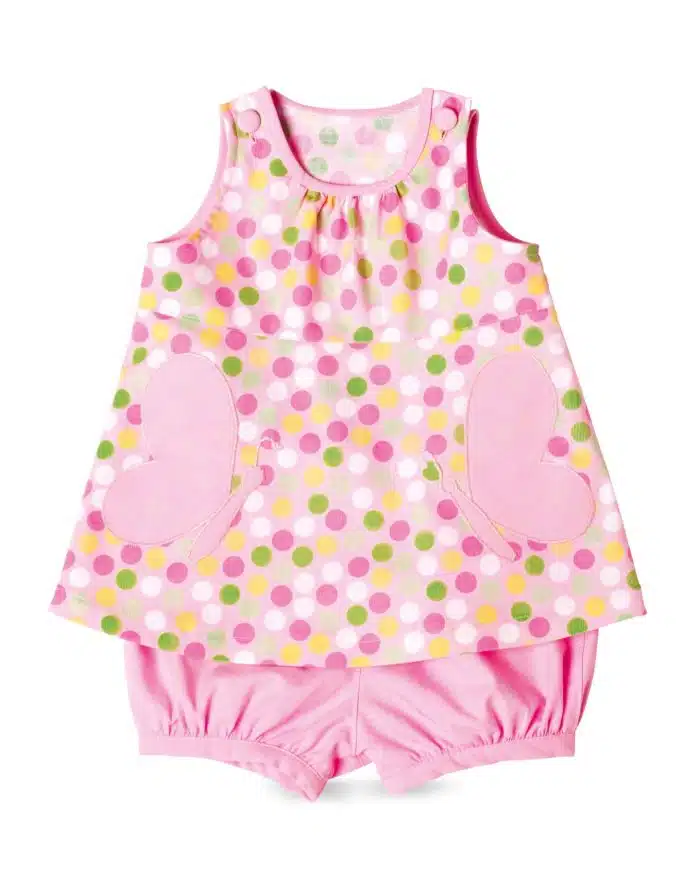 Burda Groen 9462 - Zomerpakje, jurkje en luierbroekje