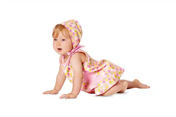Burda Groen 9462 - Zomerpakje, jurkje en luierbroekje