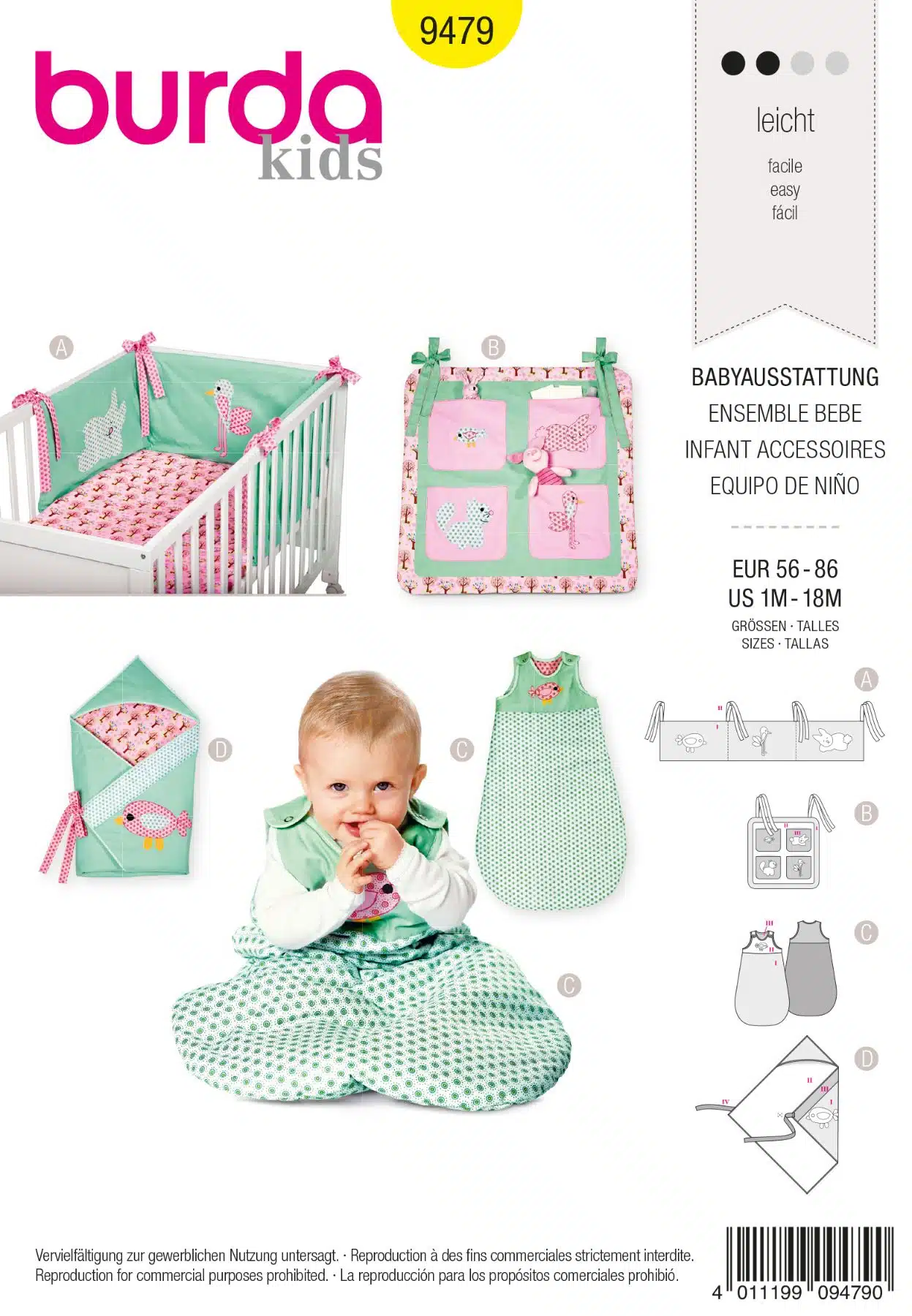 Burda Patroon 9479 - Baby accessoires