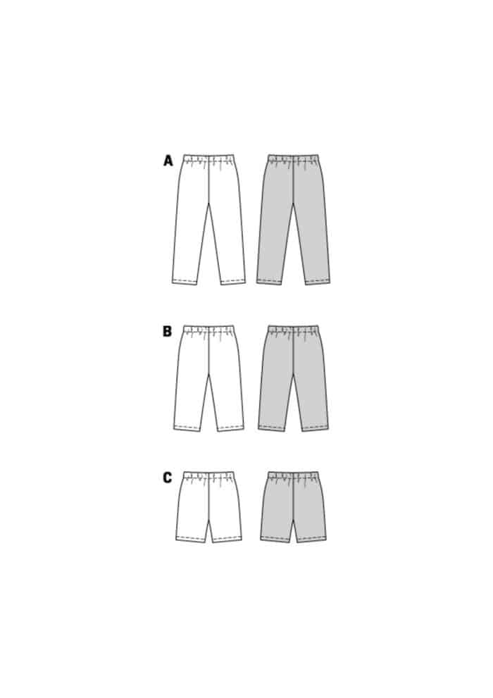 Burda Rood 9615 - Legging in variaties