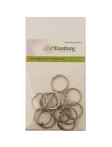 Klik Ringen Zilver 25mm 12stuks