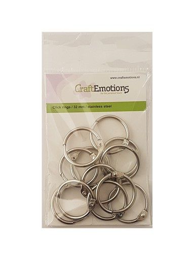 Klik Ringen Zilver 32mm 12stuks