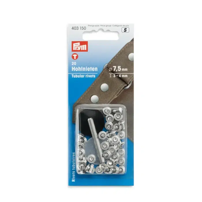 Prym Holnieten 7.5mm (3-4mm) 20stuks