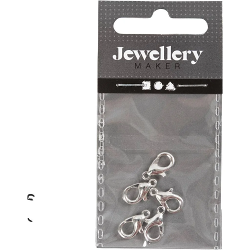 Karabijn Slotjes Verzilverd 12mm 5stuks