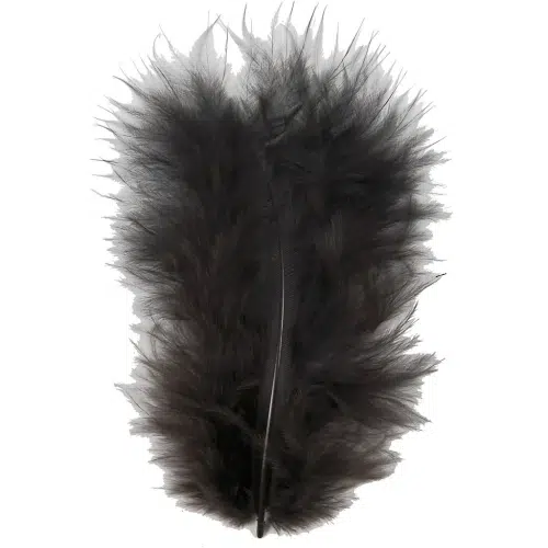 Marabou Veertjes 5-12cm Zwart 15stuks