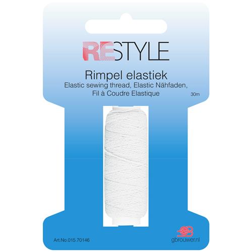 REStyle Rimpelelastiek Wit 30meter