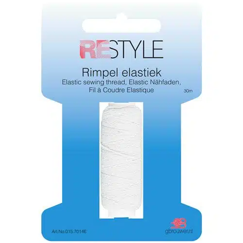 REStyle Rimpelelastiek Wit 30meter