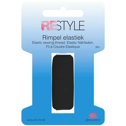 REStyle Rimpelelastiek Zwart 30meter
