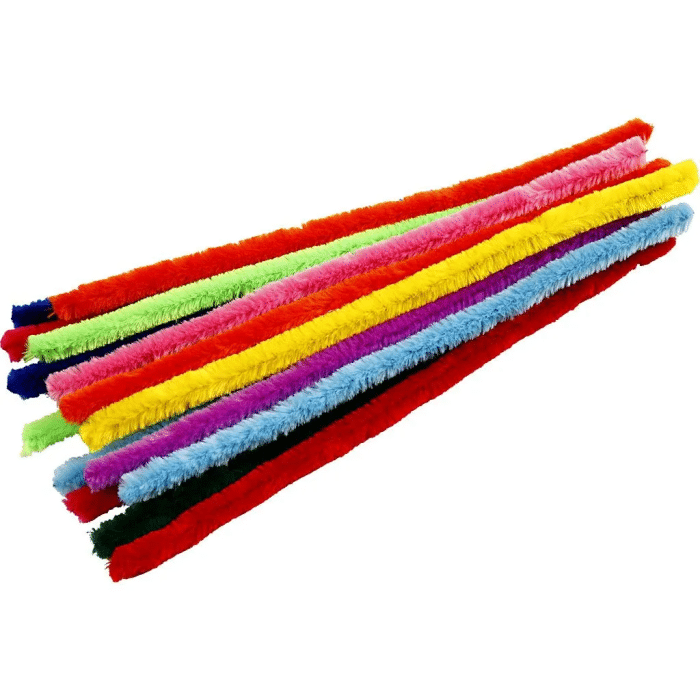 Chenille Assortie 15mmx30cm 15stuks