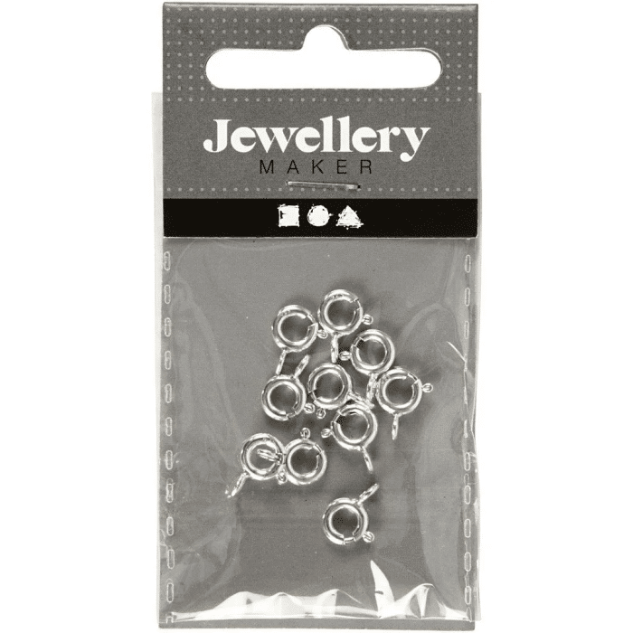 Veerring Slotjes Zilverd 6mm 10stuks