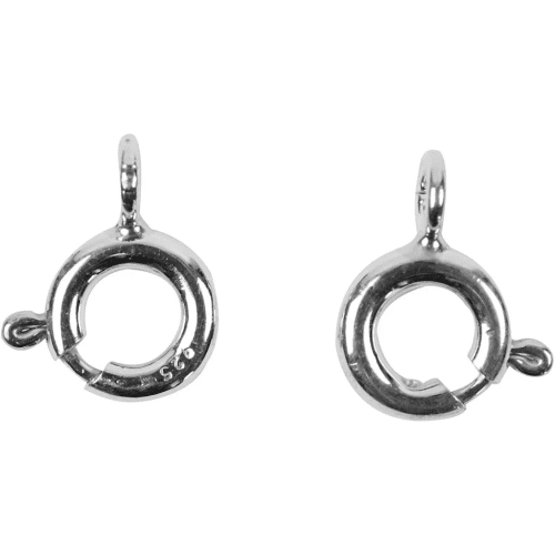 Veerring Slotjes Zilverd 6mm 10stuks