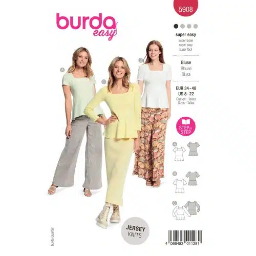 Burda Patroon 5908 - Shirt in Variaties