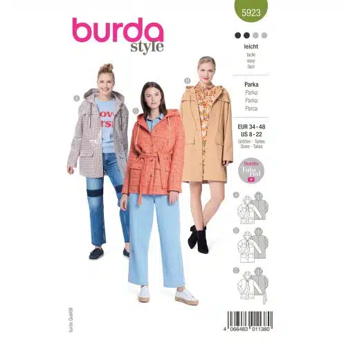 Burda Patroon 5923 - Jas in Variaties