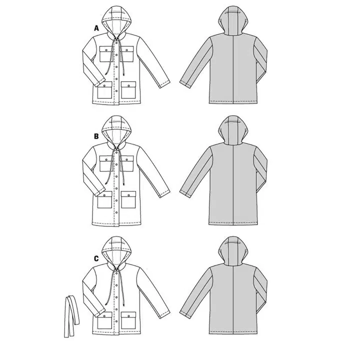 Burda Patroon 5923 - Jas in Variaties