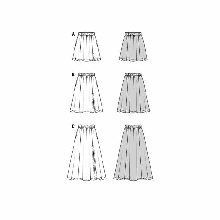 Burda Patroon 6027 - Rok in Variaties