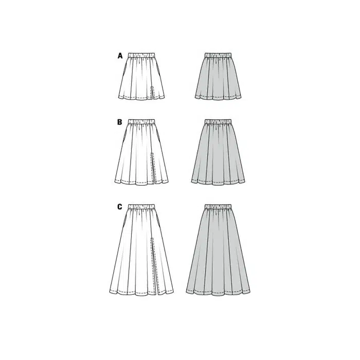 Burda Patroon 6027 - Rok in Variaties
