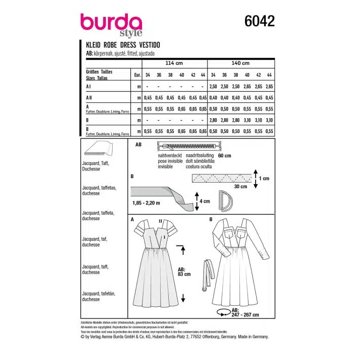 Burda Patroon 6042 - Jurk in Variaties