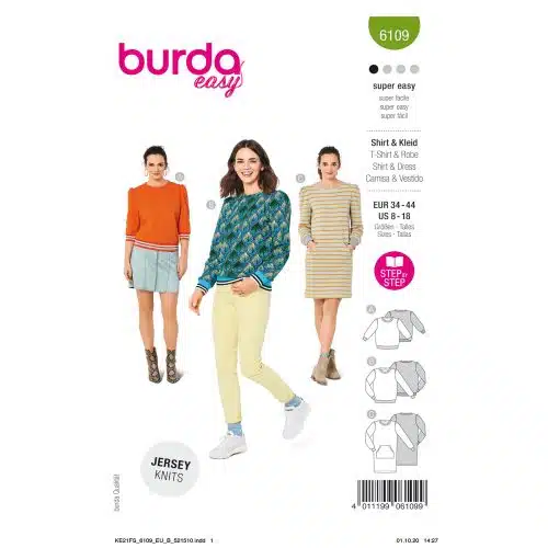Burda Patroon 6109 - Sweater in Variaties en Jurk