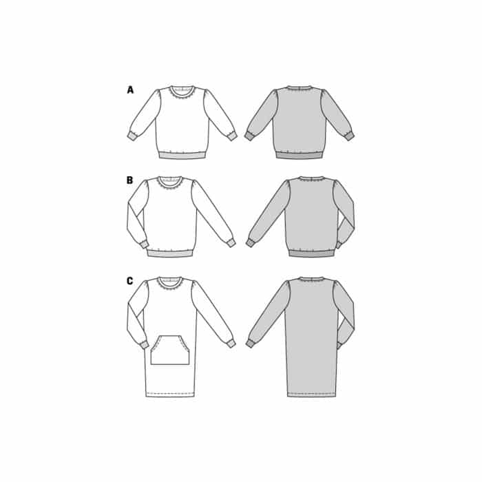 Burda Patroon 6109 - Sweater in Variaties en Jurk