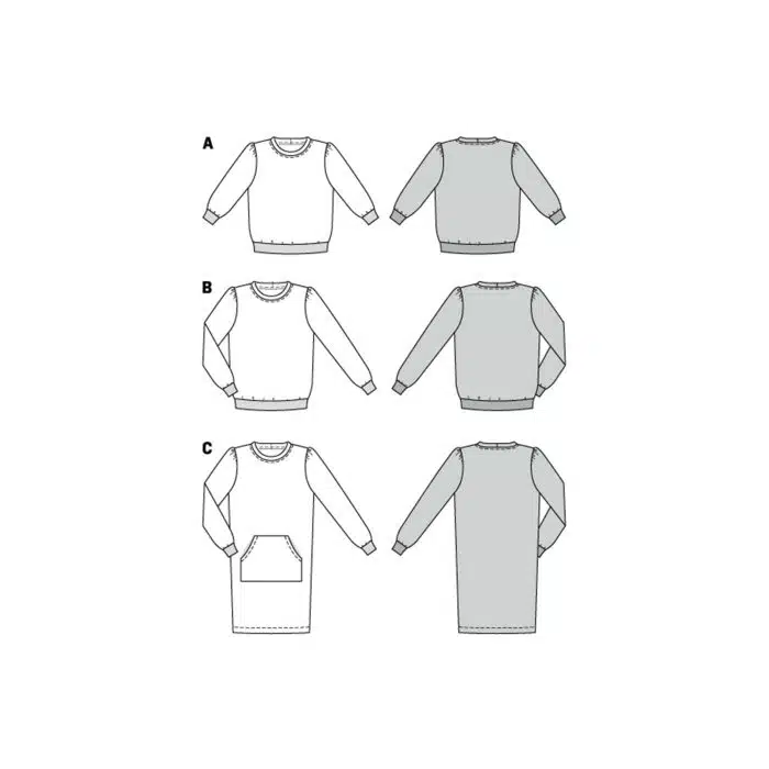 Burda Patroon 6109 - Sweater in Variaties en Jurk