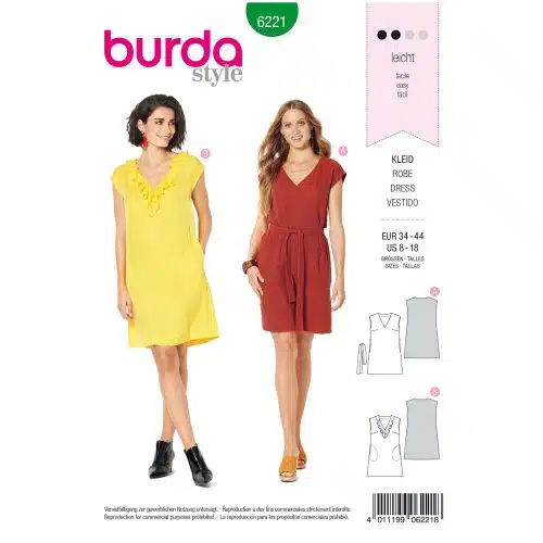Burda Patroon 6221 - Jurk in Variaties