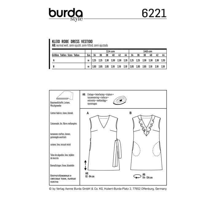 Burda Patroon 6221 - Jurk in Variaties