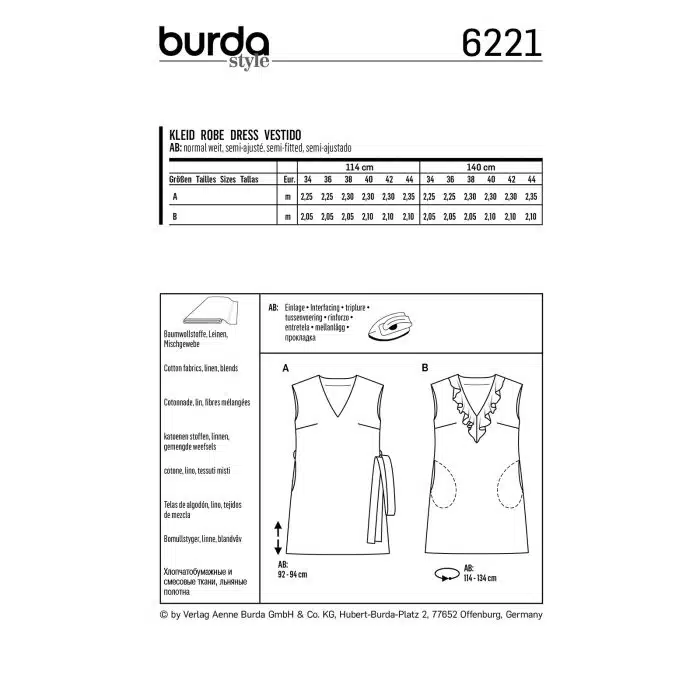 Burda Patroon 6221 - Jurk in Variaties