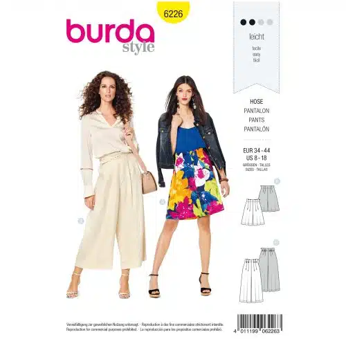 Burda Patroon 6226 - Broek in Variaties