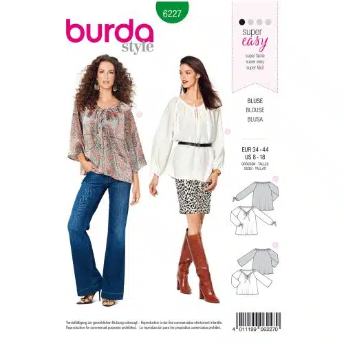 Burda Patroon 6227 - Blouse in Variaties