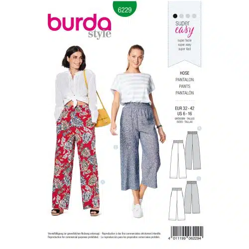 Burda Patroon 6229 - Broek in Variaties