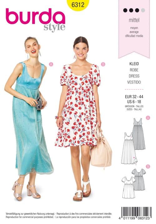 Burda Patroon 6312 - Jurk in variaties