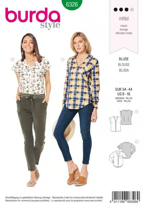 Burda Patroon 6326 - Blouse in variaties