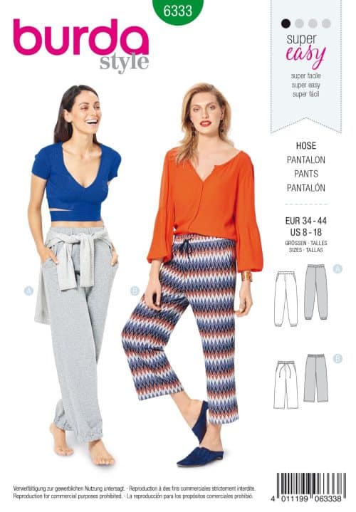 Burda Patroon 6333 - Broek in variaties