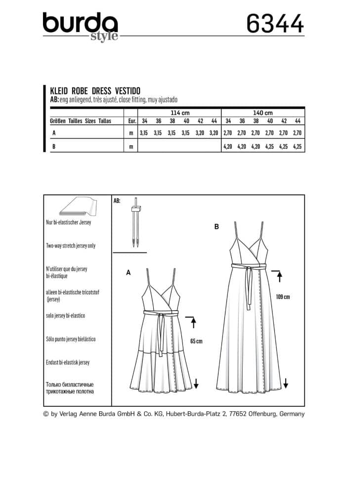Burda Patroon 6344 - Jurk in variaties