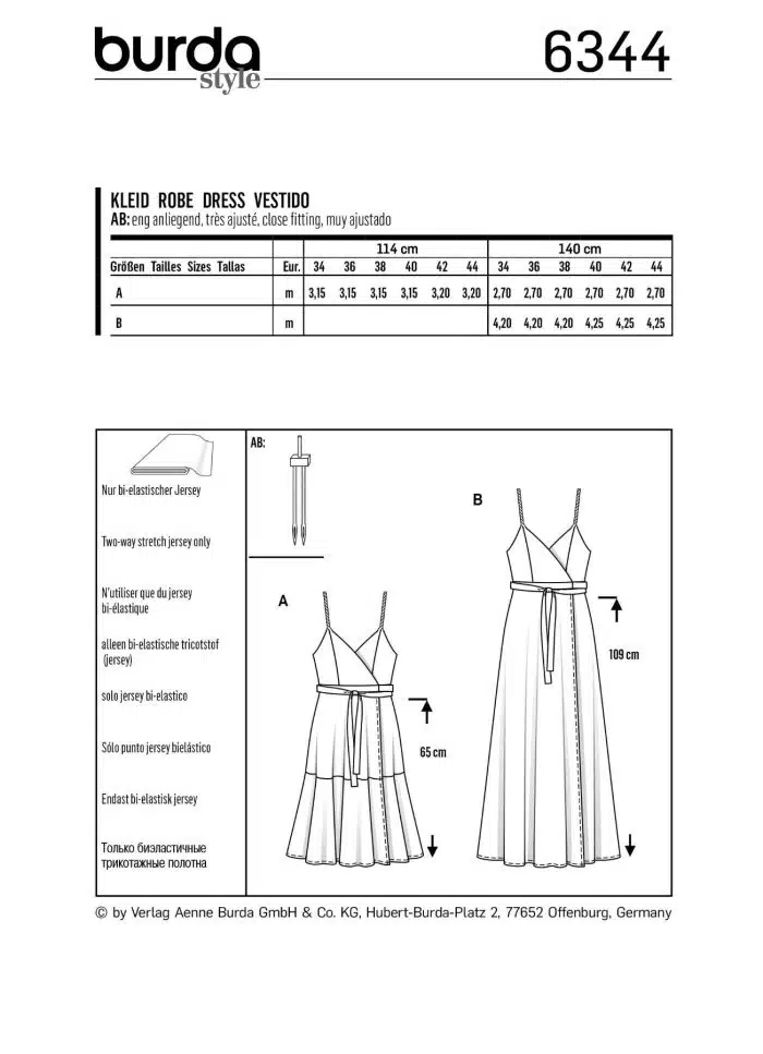 Burda Patroon 6344 - Jurk in variaties