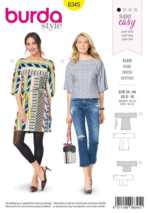 Burda Patroon 6345 - Jurk en Shirt